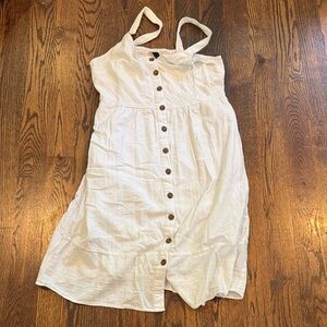 White Button-Down Sundress women’s dress white universal threads size xl